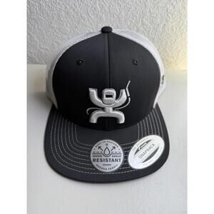 Hooey "Arc" Welder Black Brand New Black /WHITE Snapback Hat 2221T-GYWH